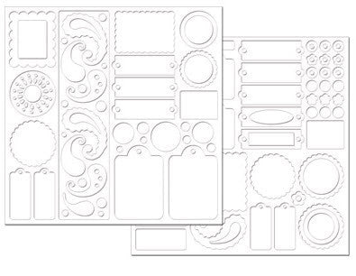 Creative Imaginations BLANK CHIPBOARD SHAPES 73pc Scrapbooksrus