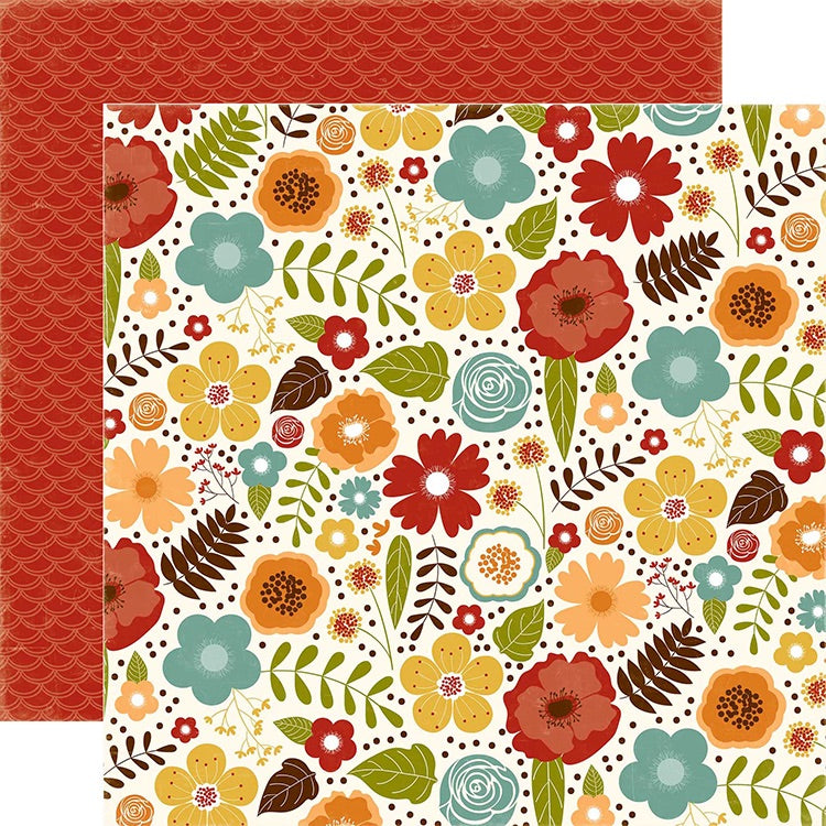 Echo Fall Is In The Air FALL FLORAL 12x12 Cardstock Paper Scrapbooksrus