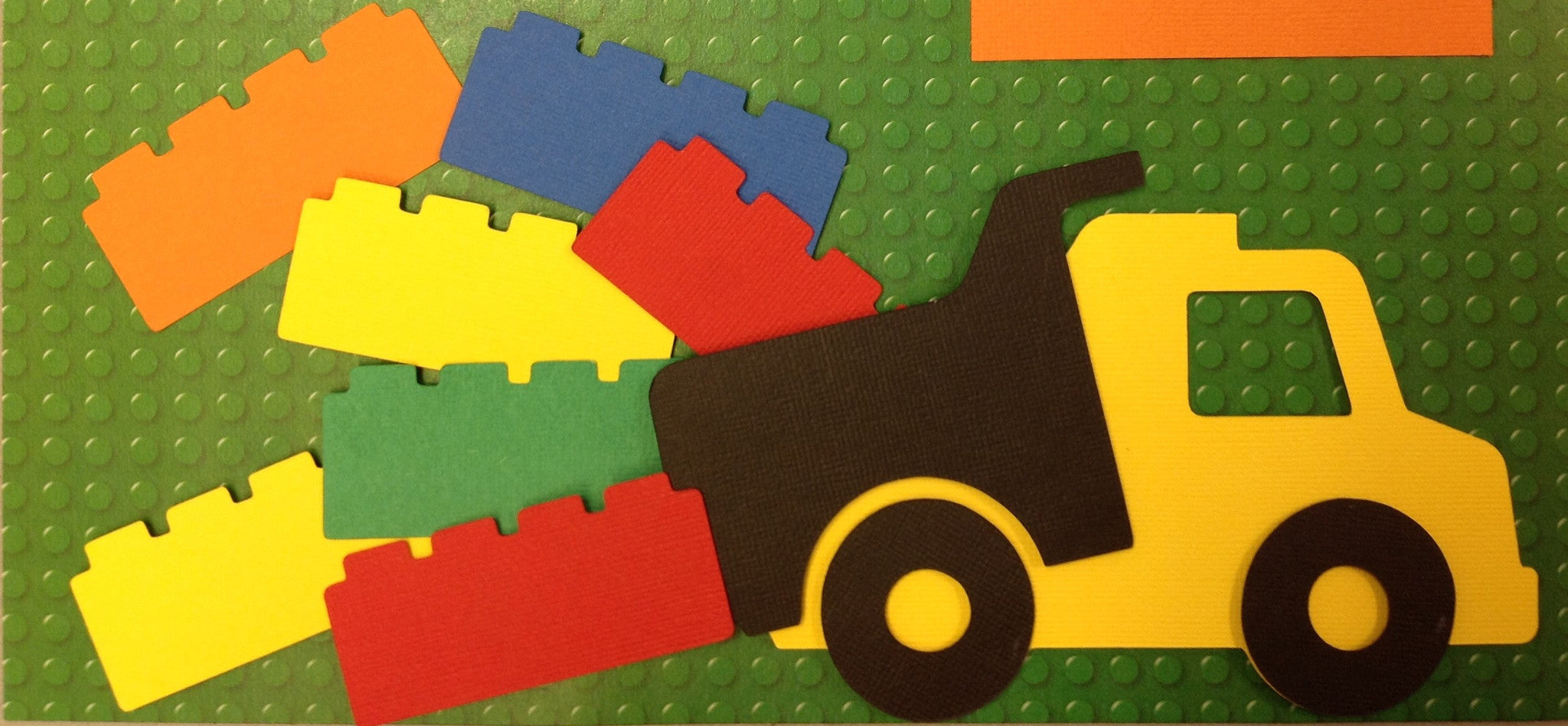 Premade BOYS &amp; THEIR LEGOS 12&quot;X12&quot; Scrapbook Blocks Die Cut