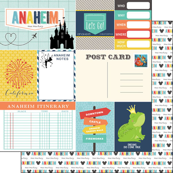 ANAHEIM Memories Journal 12&quot;X12&quot; Scrapbook Paper