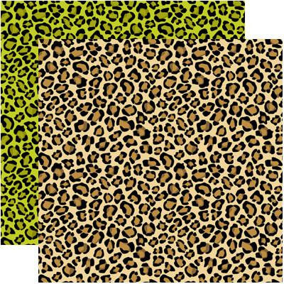 Reminisce Jungleicious LEOPARD PRINT 12X12 Scrapbook Paper