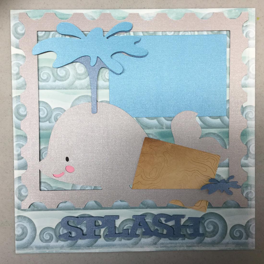 Page Kit (1) 12X12 SPLASH WHALE Scrapbook @Scrapbooksrus