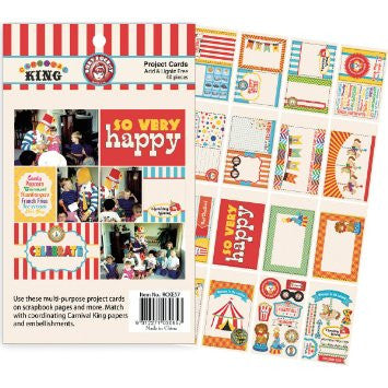 Ruby Rock-It CARNIVAL KING Project Cards 40pc - Scrapbook Kyandyland