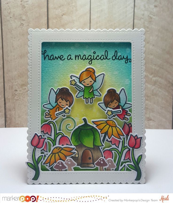 Scrapbooksrus LasVegas Lawn Fawn Cuts FAIRY FRIENDS Metal Custom Craft Die Sample