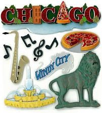 Ek Success Jolee's Boutique CHICAGO Stickers 10pc
