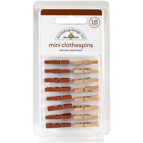 Doodlebug BON BON Mini Clothespins 16pc - Scrapbook Kyandyland