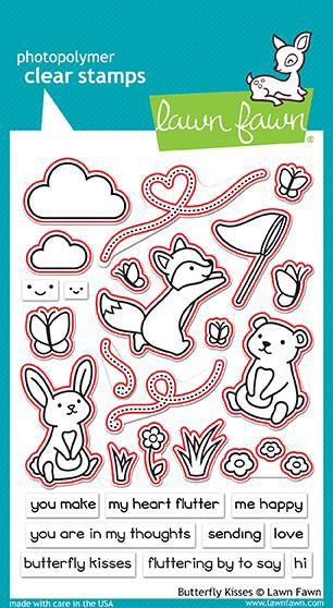 Lawn Fawn BUTTERFLY KISSES Clear Stamps 4&quot;X6&quot; Scrapbooksrus
