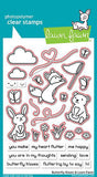 Lawn Fawn BUTTERFLY KISSES Clear Stamps 4"X6" Scrapbooksrus