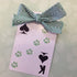 ALL ABOUT PAWS Pet Tag with Ribbon 2"x4" - Scrapbook Kyandyland