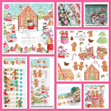 Craft Consortium Candy Christmas DECORATE Clear Stamps 9pc
