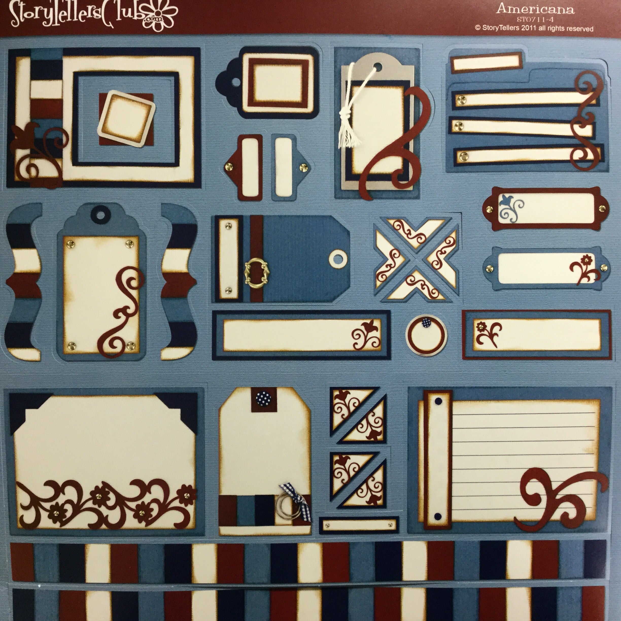 Storytellers AMERICANA KIT 12&quot;X12&quot; Scrapbook Paper &amp; DieCuts 5pc Scrapbooksrus