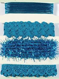 Petaloo Fancy Trims TEAL Scrapbooksrus