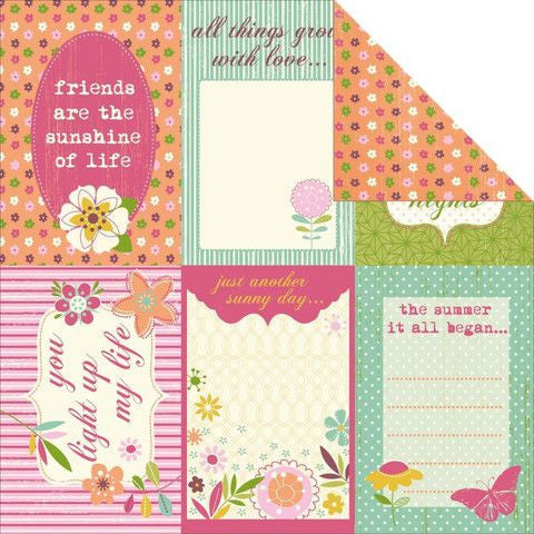 Kaisercraft SUMMER BREEZE Double-Sided 12"X12" Cardstock Sheet - Scrapbook Kyandyland