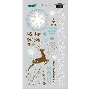 Moxxie WINTER WISHES RUBON Scrapbook Snow Rub-on